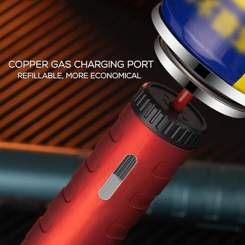 Navpeak Torch Lighter شعلة الطبخ القابلة لإعادة الملء مع قفل أمان، نافذة غاز، للشموع، المطبخ، الشواية الخارجية، الشواء (البوتان غير متضمن) (أسود) in Kuwait