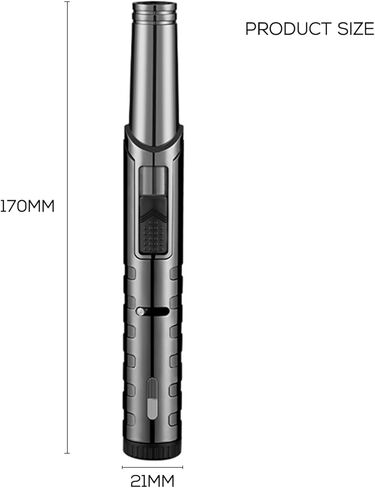 Navpeak Torch Lighter شعلة الطبخ القابلة لإعادة الملء مع قفل أمان، نافذة غاز، للشموع، المطبخ، الشواية الخارجية، الشواء (البوتان غير متضمن) (أسود) in Kuwait