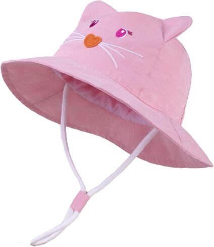 LANGZHEN Kids Summer Sun Protection Hat Cute Animals Designed Toddler Baby Boys Girls Bucket Hat in Saudi Arabia