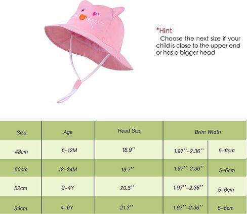 LANGZHEN Kids Summer Sun Protection Hat Cute Animals Designed Toddler Baby Boys Girls Bucket Hat in Saudi Arabia