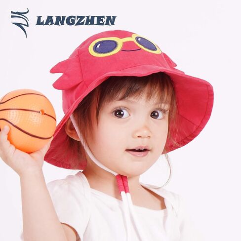 LANGZHEN Kids Summer Sun Protection Hat Cute Animals Designed Toddler Baby Boys Girls Bucket Hat in Saudi Arabia