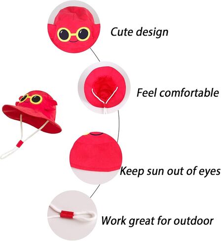 LANGZHEN Kids Summer Sun Protection Hat Cute Animals Designed Toddler Baby Boys Girls Bucket Hat in Saudi Arabia