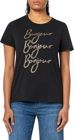 Karl Lagerfeld Paris Women's Bonjour Logo T-Shirt in Saudi Arabia