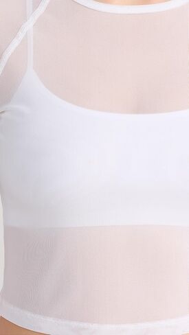 Beyond Yoga Women's Show Off Mesh Long Sleeve Cropped Top in Saudi Arabia