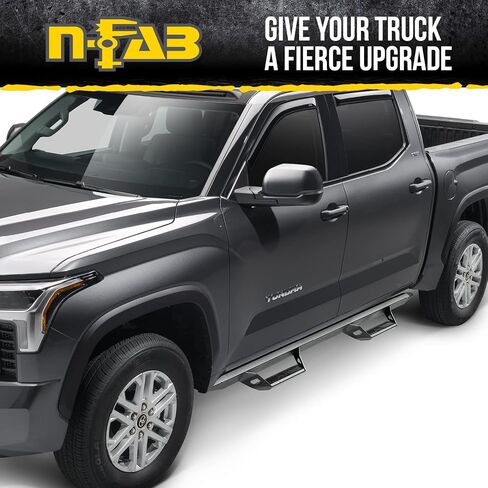 خطوات N-Fab Predator Pro لـ Silverado/Sierra | طول الكابينة، ألومنيوم مقاوم للصدأ، أسود مزخرف | PRC0771QC-TX | يناسب 2007-2013 شيفروليه سيلفرادو/جي إم سي سييرا 1500، 2007-2010 2500 / 3500 كابينة ممتدة in Kuwait