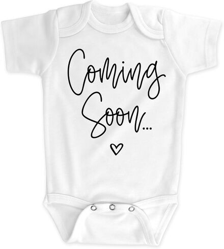 Pregnancy Announcement Coming Soon Baby Bodysuit (Cream) in Saudi Arabia