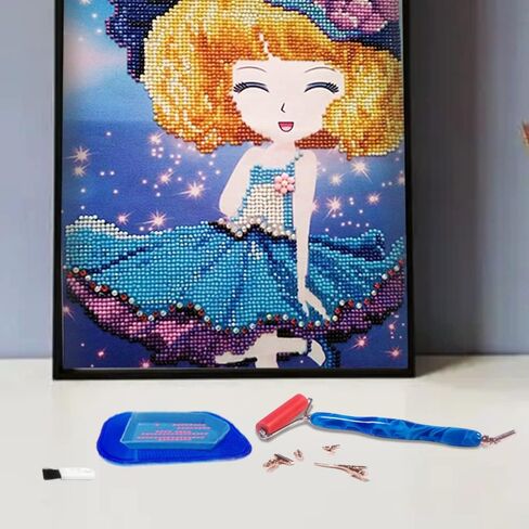 AIFUDA 17 قطعة من مجموعات أقلام اللوحات الفنية الماسية، 45 درجة مريحة 5 قطع من رؤوس الفولاذ المقاوم للصدأ و1 قطعة من أسطوانة الذهب الوردي الأحمر، أدوات إكسسوارات الرسم الفني الماسي 5D لحرف الرسم اليدوية in Kuwait