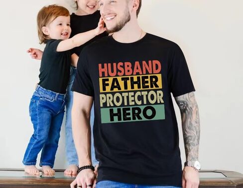 زوج حامي بطل تي شيرت الآباء يوم بلايز لأبي الأب الجدة الرجال قميص حجم M L XL XXL 3XL in Kuwait