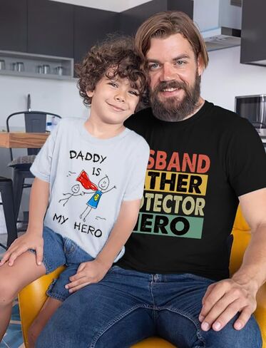 زوج حامي بطل تي شيرت الآباء يوم بلايز لأبي الأب الجدة الرجال قميص حجم M L XL XXL 3XL in Kuwait