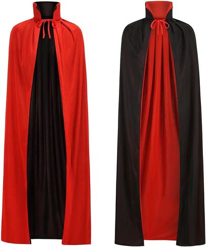 HAPNBCELE Reversible Cape Adult Medieval Vampire Devil Costume for Halloween Christmas Masquerade Party in Saudi Arabia