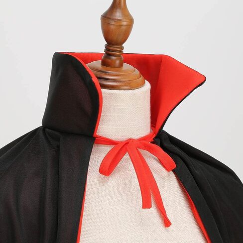 HAPNBCELE Reversible Cape Adult Medieval Vampire Devil Costume for Halloween Christmas Masquerade Party in Saudi Arabia
