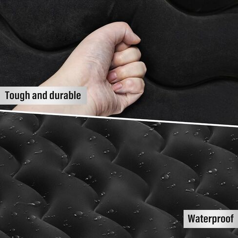 NovelBee Car Inflatable Air Mattress Back Seat Sleeping Bed with Head and One Side Pad for Extra Protection,Portable Sleeping Pad Mattress for Travel Camping in Saudi Arabia