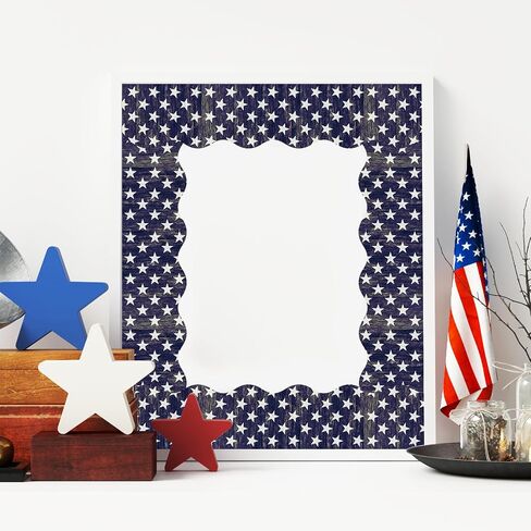 JarThenaAMCS 65.6Ft Patriotic Bulletin Board Border Vintage Stars and Stripes Die Cut Trim Border Roll for 4th of July School Classroom Office Decor, 2 Rolls in Saudi Arabia