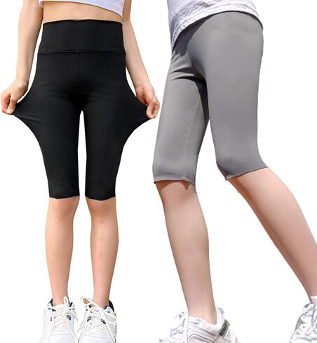 JYCPFLIT Girl's Athletic Leggings - Kids High Waist Outdoor Stretch Sports Pants Runing Fitness Dance Yoga Pants in Saudi Arabia