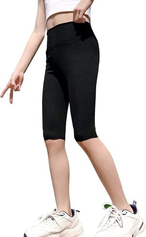 JYCPFLIT Girl's Athletic Leggings - Kids High Waist Outdoor Stretch Sports Pants Runing Fitness Dance Yoga Pants in Saudi Arabia