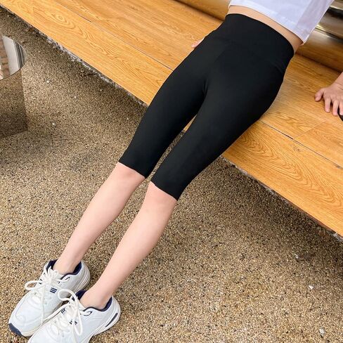 JYCPFLIT Girl's Athletic Leggings - Kids High Waist Outdoor Stretch Sports Pants Runing Fitness Dance Yoga Pants in Saudi Arabia