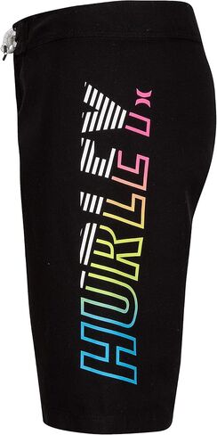 Hurley Boys' Classic Board Shorts, Black/Multi, 7 in Saudi Arabia