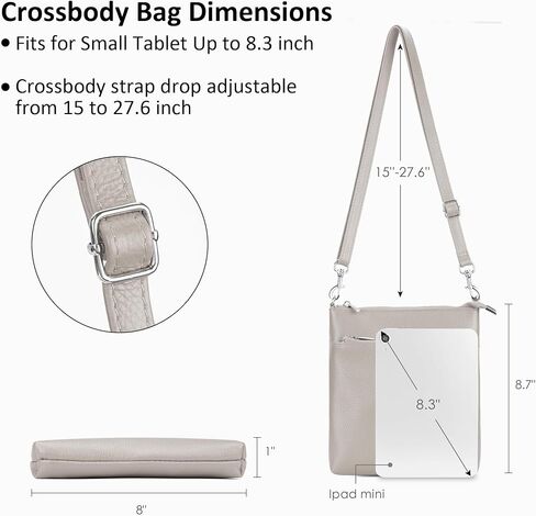 محفظة صغيرة من الجلد الطبيعي من befen للنساء للسفر وحقائب كروس خفيفة الوزن مع حزام كتف قابل للتعديل in Kuwait