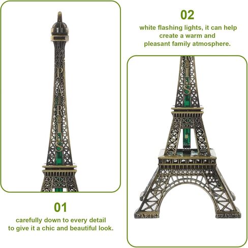 Totority Led Light Up Eiffel Tower Night Light Led Table Lamp 3D Puzzle Eiffel Tower Romantic Paris Architecture Model Building Craft Desktop Home Decoration Art Gift B in Saudi Arabia