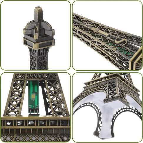 Totority Led Light Up Eiffel Tower Night Light Led Table Lamp 3D Puzzle Eiffel Tower Romantic Paris Architecture Model Building Craft Desktop Home Decoration Art Gift B in Saudi Arabia