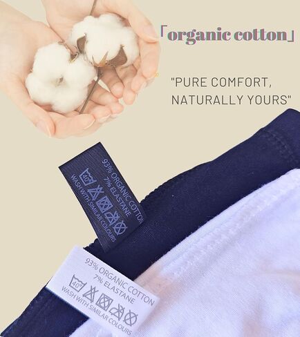 Iausie Womens Organic Cotton Underwear Pack,High Waisted Briefs Breathable Ladies Soft Full Coverage Panties,5-Pack in Saudi Arabia