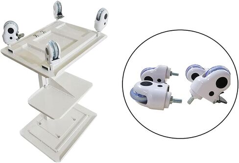 PreAsion Dentist Cart Multi-Function Mobile All High-Carbon Steel 3 Layers Trolley Weigh- Scale 40-70kg with Brake Wheels for Dental Hospital Nurse Emergency Lab in Saudi Arabia