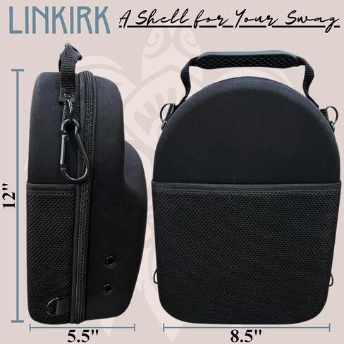 LINKIRK PREMIUM Hard Case, Storage for Baseball Caps with Carrying Handle & Shoulder Strap - This Organizer Holder Protects up to 6 Hats - Perfect for Traveling - 3 FREE hat liners with each case in Saudi Arabia