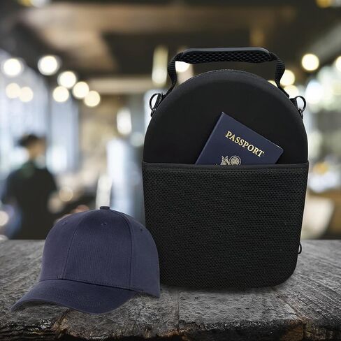 LINKIRK PREMIUM Hard Case, Storage for Baseball Caps with Carrying Handle & Shoulder Strap - This Organizer Holder Protects up to 6 Hats - Perfect for Traveling - 3 FREE hat liners with each case in Saudi Arabia