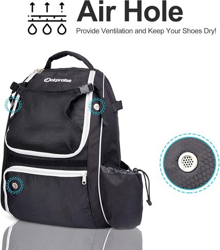 حقيبة ظهر Dotpraise Baseball، حقيبة مضرب بيسبول مع حجرة أحذية ذات فتحات تهوية، ومعدات كرة T-Ball والكرة اللينة، سعة كبيرة تحمل مضربين، وخوذة، وقفازات، ومرابط in Kuwait