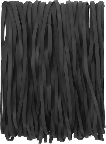 100 Pack 8 Inch Rubber Bands, Thick, Heavy Duty, Wide, Strong, Elastic, Black in Saudi Arabia