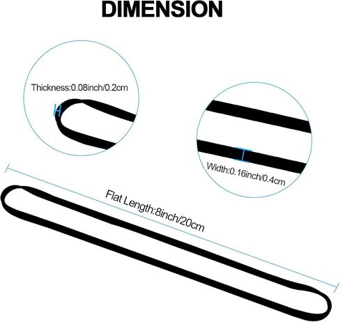 100 Pack 8 Inch Rubber Bands, Thick, Heavy Duty, Wide, Strong, Elastic, Black in Saudi Arabia