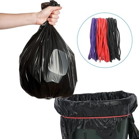 100 Pack 8 Inch Rubber Bands, Thick, Heavy Duty, Wide, Strong, Elastic, Black in Saudi Arabia