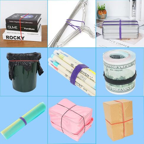 100 Pack 8 Inch Rubber Bands, Thick, Heavy Duty, Wide, Strong, Elastic, Black in Saudi Arabia