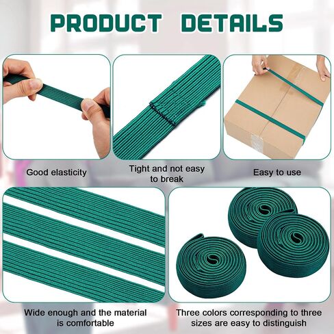 Wovnet 12 Pcs Extra Large Moving Rubber Bands for Furniture Strength Elastic Moving Bands for Mover Packing Pallet Blanket Boxes Supplies (Red,42 Inches) in Saudi Arabia