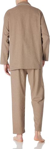 JSTEX Fannel Pajamas for Men 100% Cotton Pajama Set Long Sleeve Button Down Men's Sleepwear Soft Mens Pjs Set in Saudi Arabia