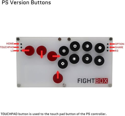 جهاز التحكم في ألعاب FightBox B1-MINI-PS4 بدون ذراع تحكم في الألعاب متوافق مع أجهزة الكمبيوتر/PS3/PS4 in Kuwait