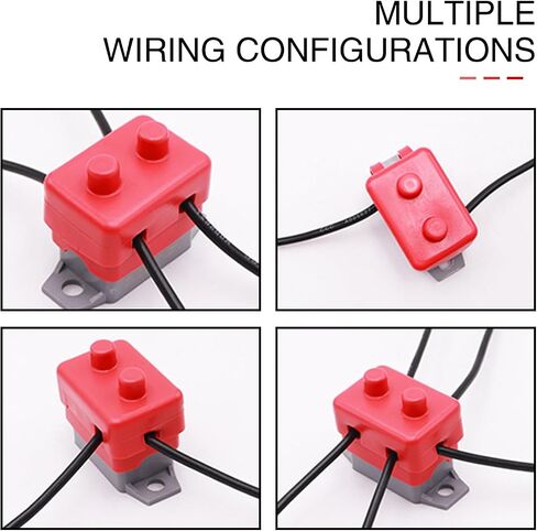 gunhunt 4 Pack Direct Current DC 12V - 24V Automatic Reset Circuit Breaker, Current Overload Protector, with Cover Stud Bolt for Automotive RV Yacht Off-Road Vehicle (30 Amp) in Saudi Arabia