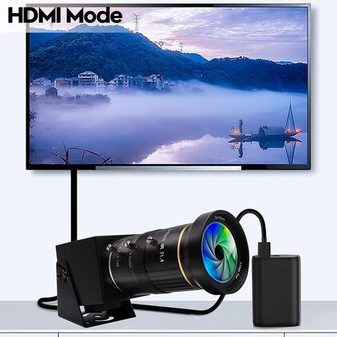 HDMI 4K USB Camera for Live Streaming 10X Variable Focus PC Webcam USB HDMI Simultaneous Output Video Conferencing Close up Zoom in and Out Web Camera for Online Teaching Training in Kuwait