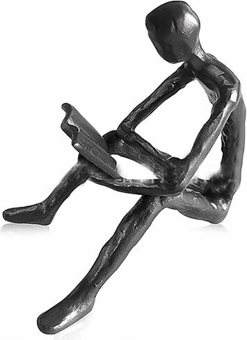Aesthetic Decoration Art Sculptures, Modern Accents Figurine Resin Sculpture of Person Reading a Book Reading Bookend for Home Office Table Desk Decor in Saudi Arabia