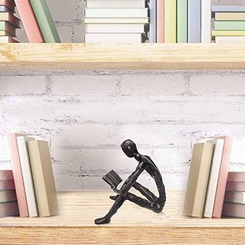 Aesthetic Decoration Art Sculptures, Modern Accents Figurine Resin Sculpture of Person Reading a Book Reading Bookend for Home Office Table Desk Decor in Saudi Arabia