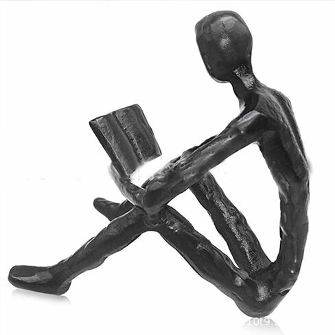 Aesthetic Decoration Art Sculptures, Modern Accents Figurine Resin Sculpture of Person Reading a Book Reading Bookend for Home Office Table Desk Decor in Saudi Arabia