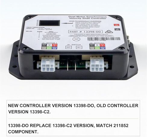 13398-DO وحدة تحكم الشريحة استبدال وحدة التحكم V-Sync II، متوافقة مع Lippert In-Wall Slide-Out على RV، وحدة تحكم الشريحة ذات السرعة المتزامنة المزدوجة in Kuwait