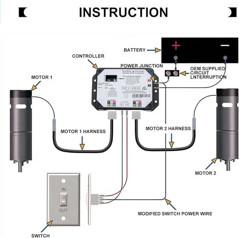 13398-DO وحدة تحكم الشريحة استبدال وحدة التحكم V-Sync II، متوافقة مع Lippert In-Wall Slide-Out على RV، وحدة تحكم الشريحة ذات السرعة المتزامنة المزدوجة in Kuwait