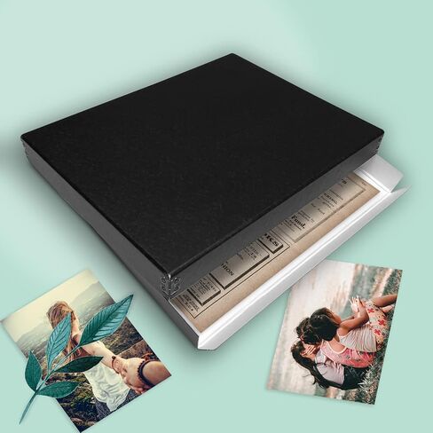 Golden State Art, Museum Archival Storage Box, Acid-Free Drop Front Photo Storage Box for Storing Artwork, Pictures, Documents, Organize Crafts, Photographs, Artwork, DIY, 11x14x1.5 Black in Saudi Arabia