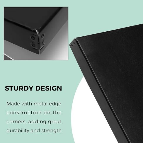Golden State Art, Museum Archival Storage Box, Acid-Free Drop Front Photo Storage Box for Storing Artwork, Pictures, Documents, Organize Crafts, Photographs, Artwork, DIY, 11x14x1.5 Black in Saudi Arabia