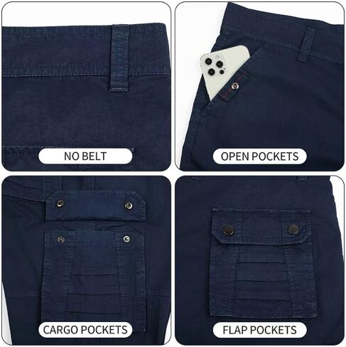 Men's Cargo Shorts Classic Relaxed Fit Twill Short for Work Pants Button Pockets in Saudi Arabia