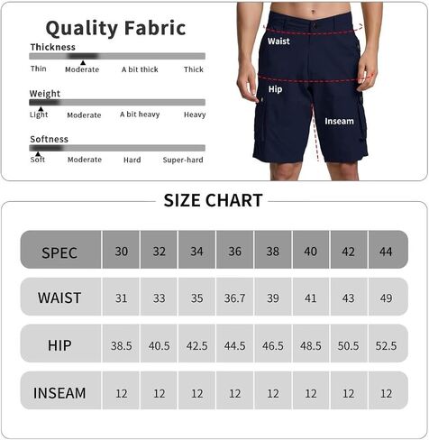 Men's Cargo Shorts Classic Relaxed Fit Twill Short for Work Pants Button Pockets in Saudi Arabia