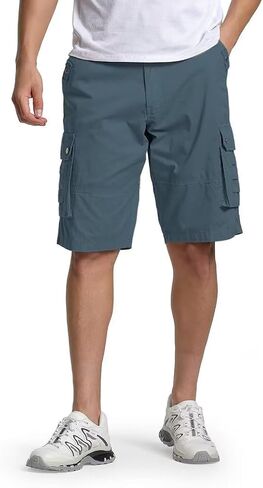 Men's Cargo Shorts Classic Relaxed Fit Twill Short for Work Pants Button Pockets in Saudi Arabia