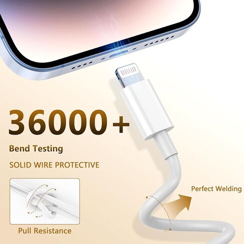 5 عبوات من كابل شاحن iPhone بطول 10 أقدام [معتمد من Apple MFi] أسلاك شحن USB طويلة إلى Lightning بطول 10 أقدام سريعة عالية السرعة لمزامنة البيانات لأجهزة iPhone 14/13/12/11 Pro Max/XS MAX/XR/XS/X iPad بطول 10 أقدام in Kuwait