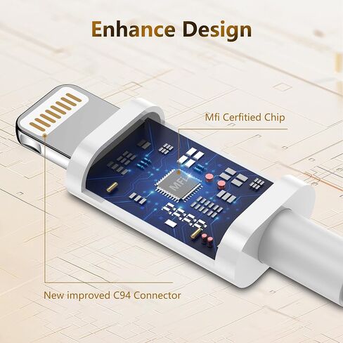 5 عبوات من كابل شاحن iPhone بطول 10 أقدام [معتمد من Apple MFi] أسلاك شحن USB طويلة إلى Lightning بطول 10 أقدام سريعة عالية السرعة لمزامنة البيانات لأجهزة iPhone 14/13/12/11 Pro Max/XS MAX/XR/XS/X iPad بطول 10 أقدام in Kuwait